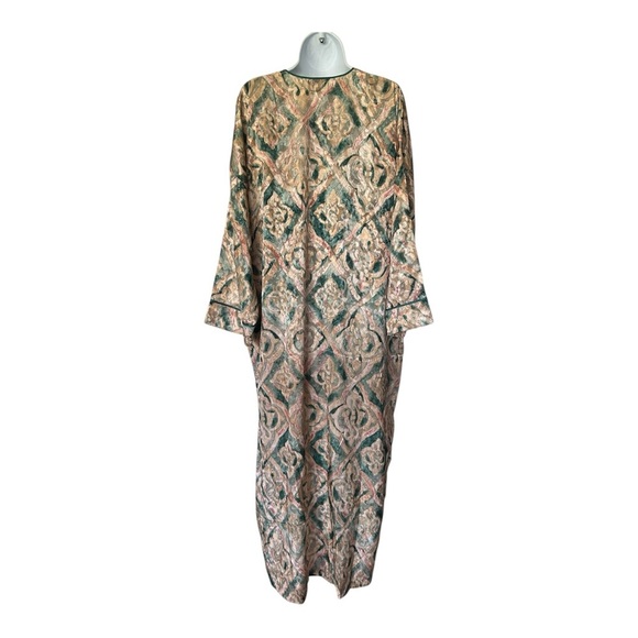 Mary McFadden Vintage Caftan Silky Satin Excellent One Size - Picture 2 of 12